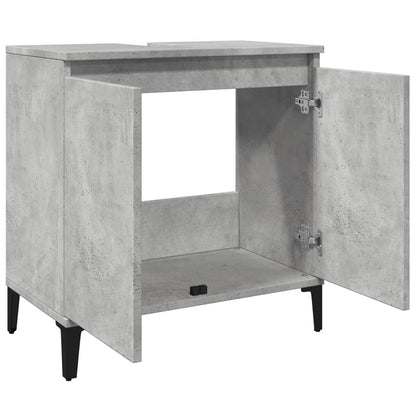 Sink Cabinet Concrete Grey 58x33x60 cm Engineered Wood