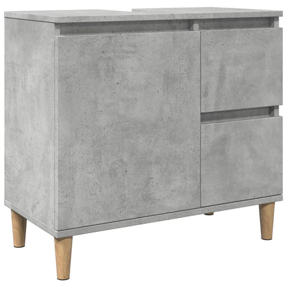 Sink Cabinet Concrete Grey 65x33x60 cm Engineered Wood