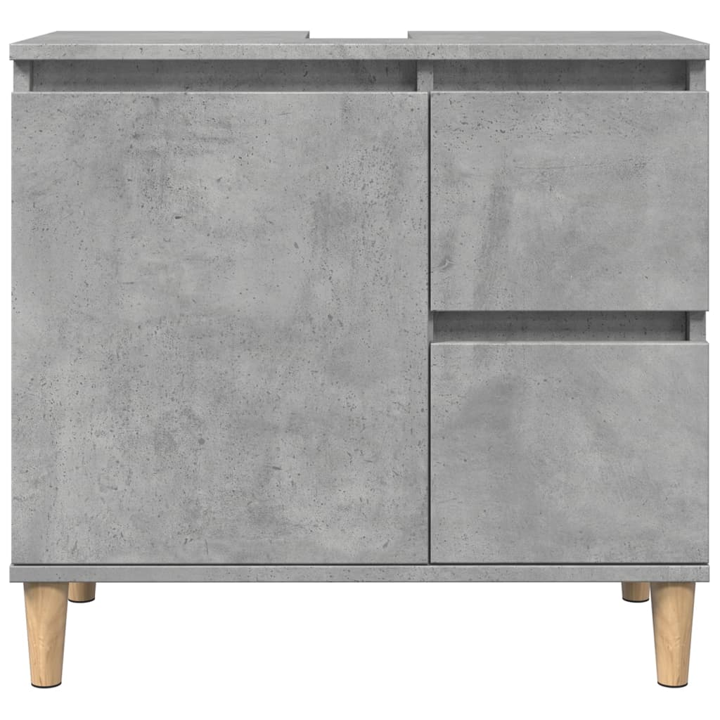 Sink Cabinet Concrete Grey 65x33x60 cm Engineered Wood