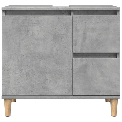 Sink Cabinet Concrete Grey 65x33x60 cm Engineered Wood