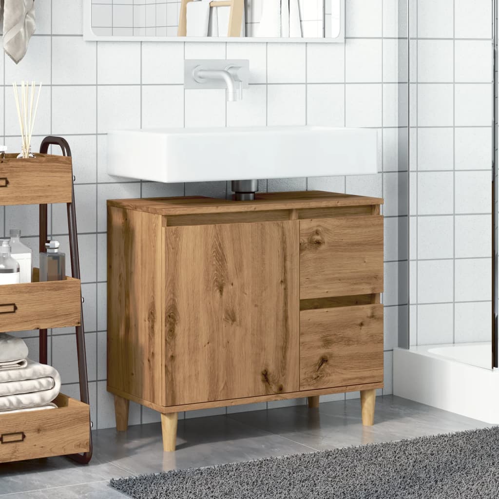 Sink Cabinet Artisan Oak 65x33x60 cm Engineered Wood