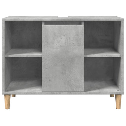 Bathroom Cabinet Concrete Grey 80x33x60 cm Engineered Wood