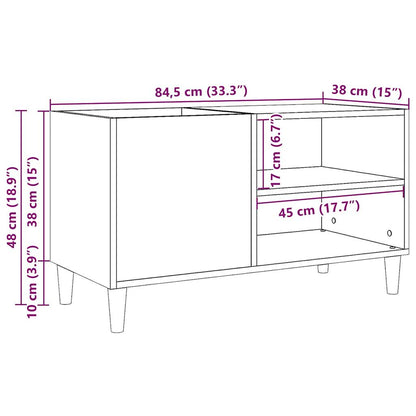 Record Cabinet Old Wood 84.5x38x48 cm Engineered Wood