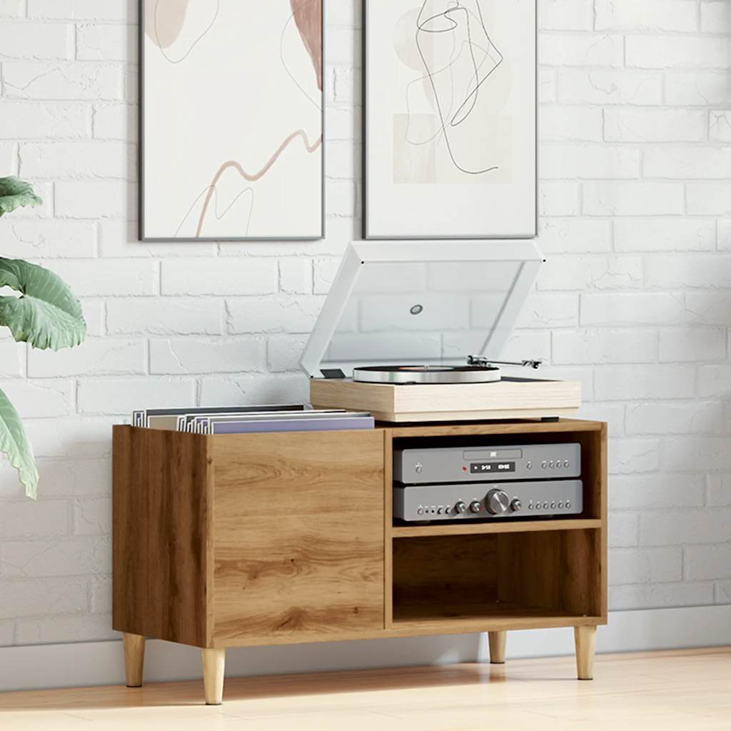 Record Cabinet Artisan Oak 84.5x38x48 cm Engineered Wood