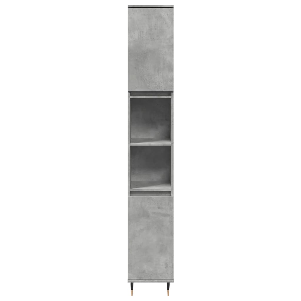 Bathroom Cabinet Concrete Grey 30x30x190 cm Engineered Wood