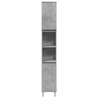 Bathroom Cabinet Concrete Grey 30x30x190 cm Engineered Wood