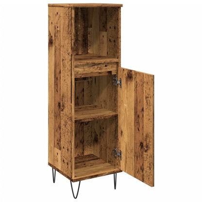 Bathroom Cabinet Old Wood 30x30x100 cm Engineered Wood