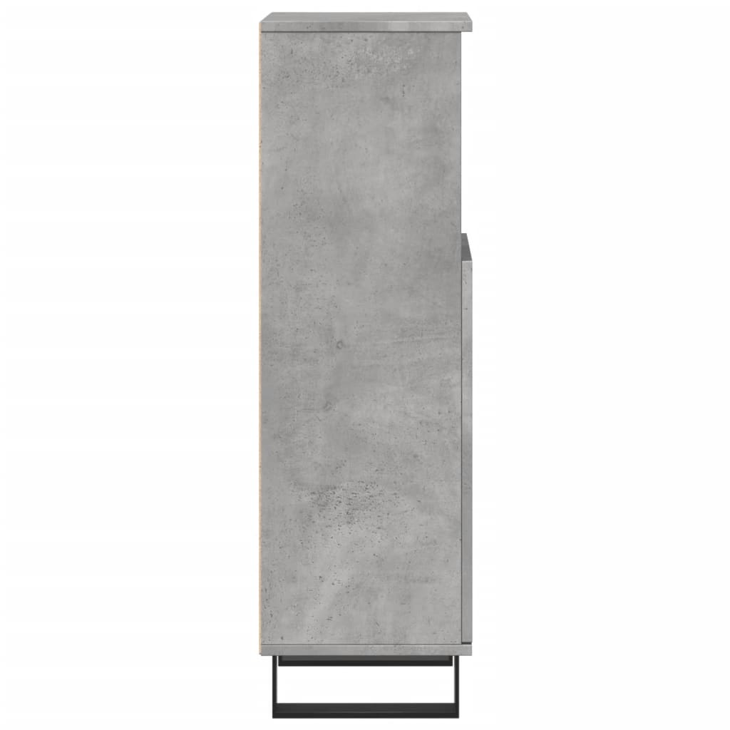 Bathroom Cabinet Concrete Grey 30x30x100 cm Engineered Wood