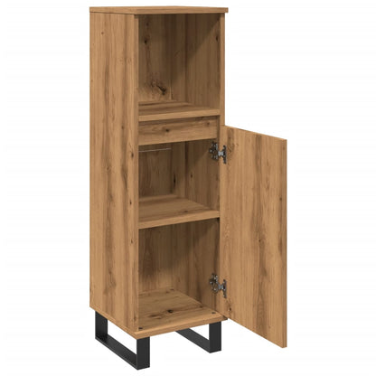 Bathroom Cabinet Artisan Oak 30x30x100 cm Engineered Wood