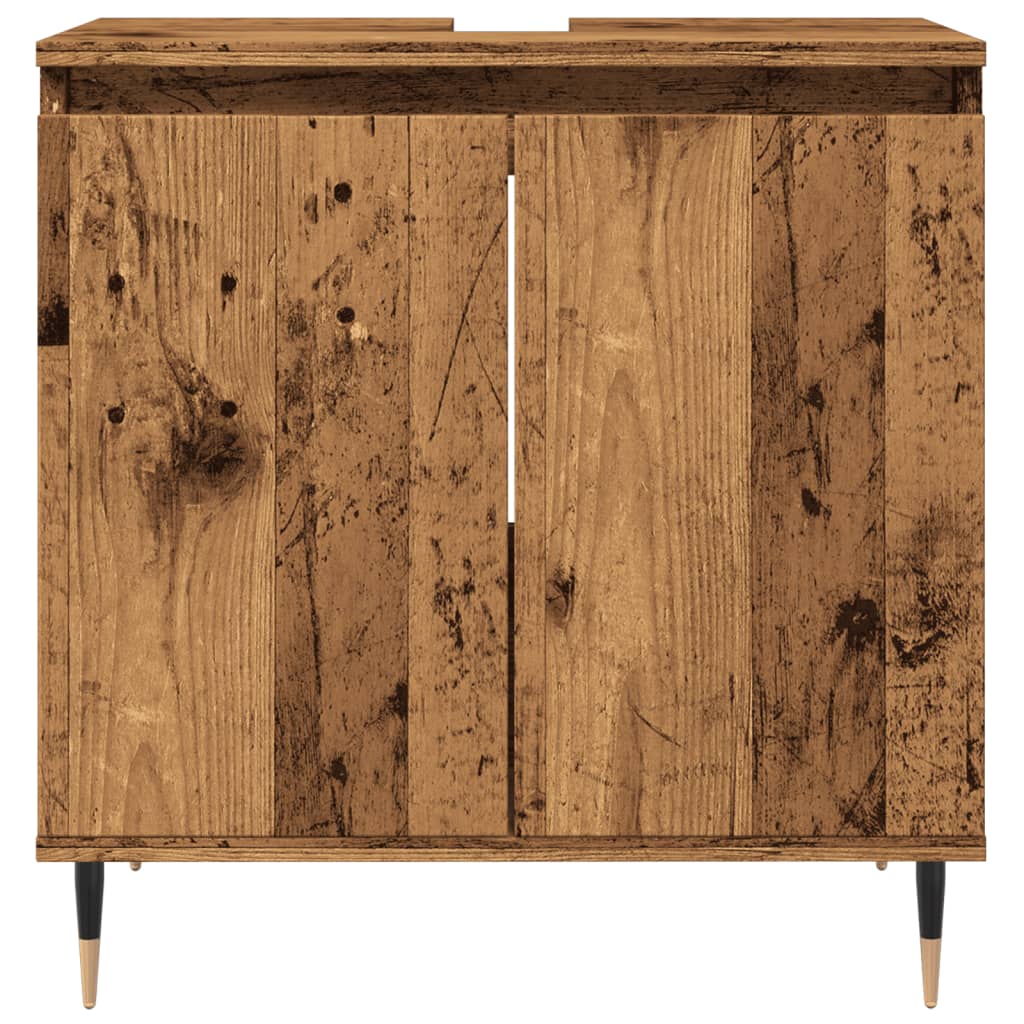 Bathroom Cabinet Old Wood 58x33x60 cm Engineered Wood