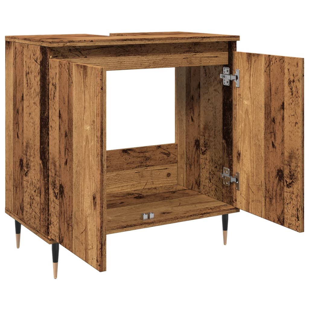 Bathroom Cabinet Old Wood 58x33x60 cm Engineered Wood