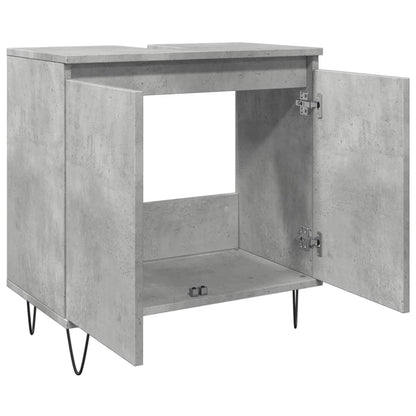 Bathroom Cabinet Concrete Grey 58x33x60 cm Engineered Wood