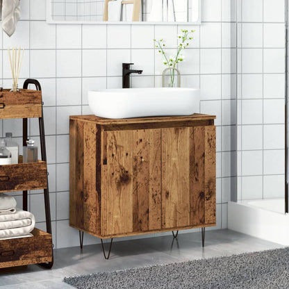 Bathroom Cabinet Old Wood 58x33x60 cm Engineered Wood