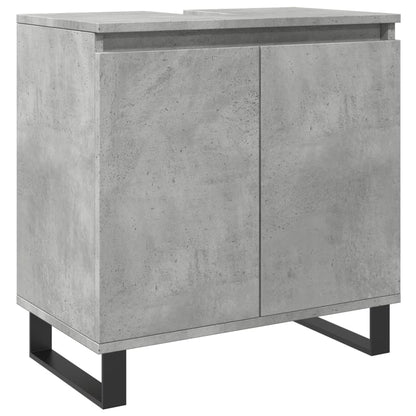 Bathroom Cabinet Concrete Grey 58x33x60 cm Engineered Wood