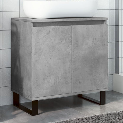 Bathroom Cabinet Concrete Grey 58x33x60 cm Engineered Wood