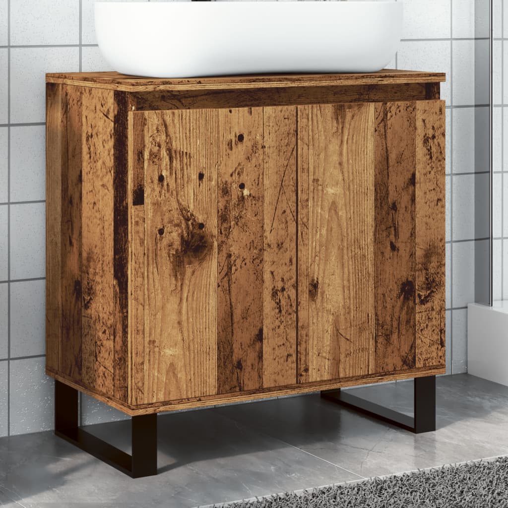 Bathroom Cabinet Old Wood 58x33x60 cm Engineered Wood