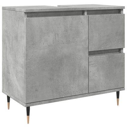 Bathroom Cabinet Concrete Grey 65x33x60 cm Engineered Wood