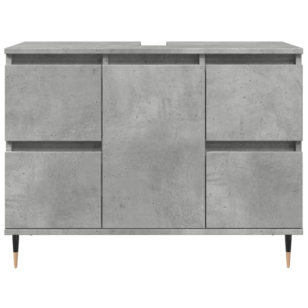 Bathroom Cabinet Concrete Grey 80x33x60 cm Engineered Wood