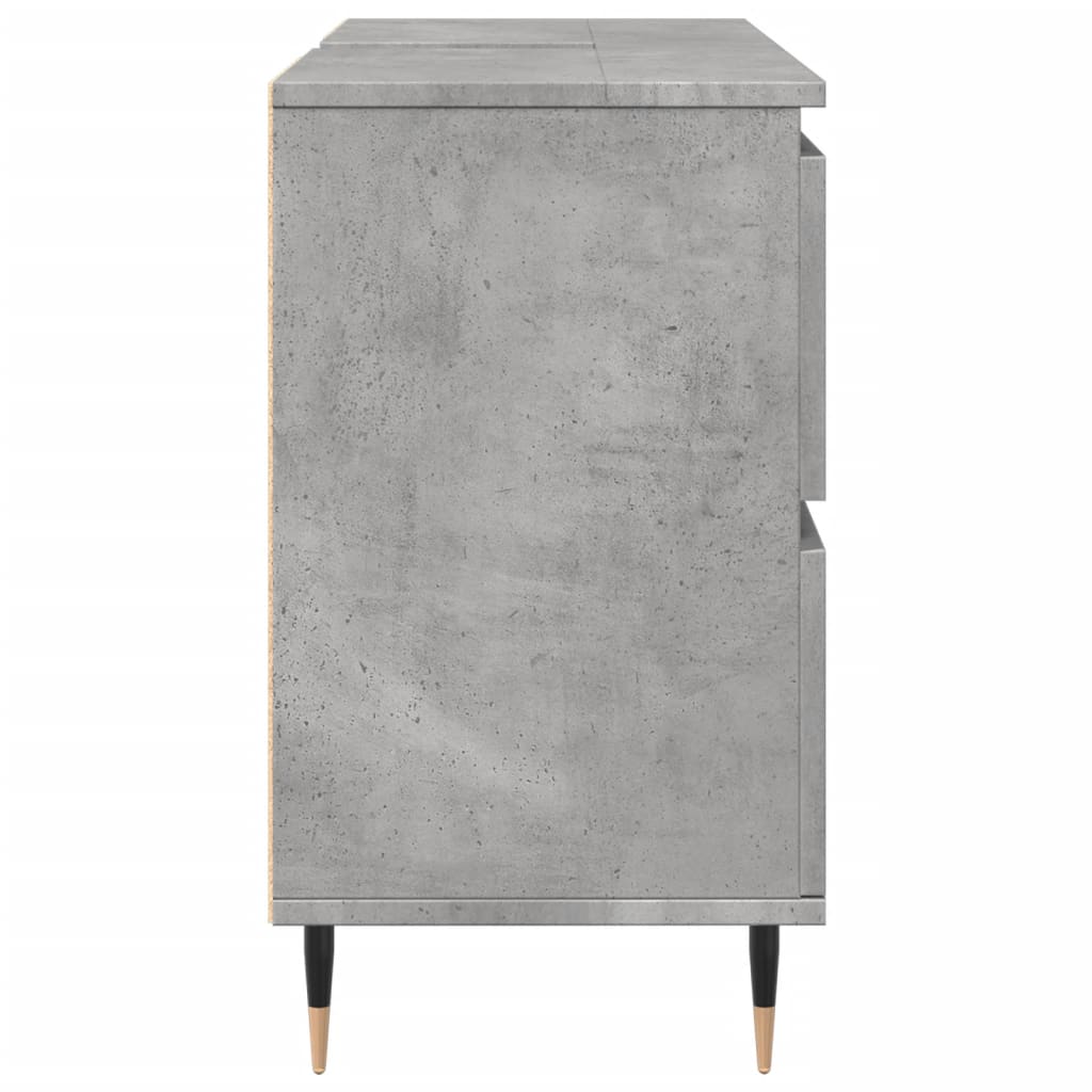 Bathroom Cabinet Concrete Grey 80x33x60 cm Engineered Wood