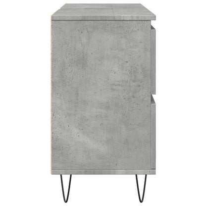 Bathroom Cabinet Concrete Grey 80x33x60 cm Engineered Wood