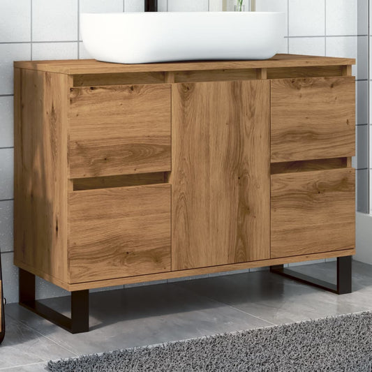 Bathroom Sink Cabinet Artisan Oak 80x33x60 cm Engineered Wood