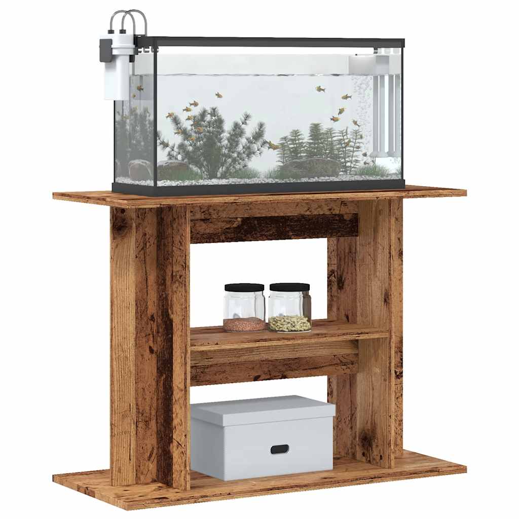 Aquarium Stand Old Wood 80x35x60 cm Engineered Wood