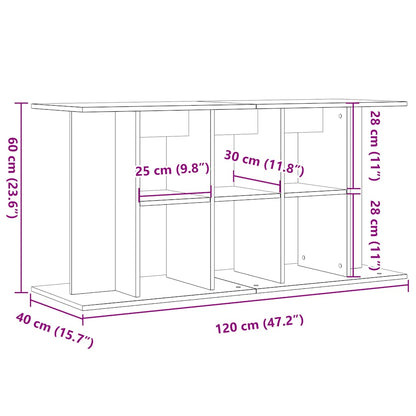 Aquarium Stand Old Wood 120x40x60 cm Engineered Wood