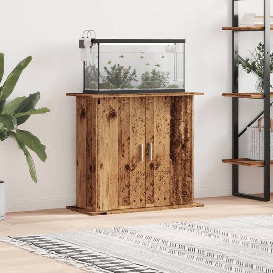 Aquarium Stand Old Wood 81x36x73 cm Engineered Wood