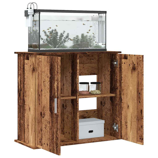 Aquarium Stand Old Wood 81x36x73 cm Engineered Wood