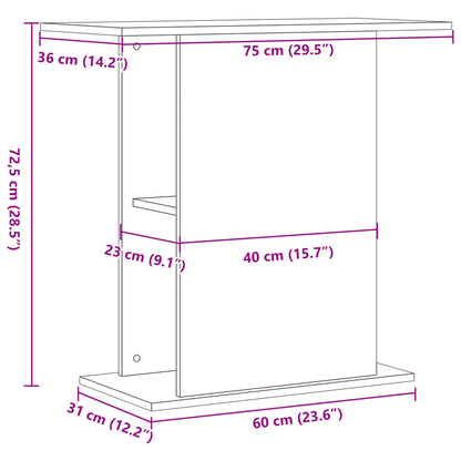 Aquarium Stand Artisan Oak 36x75x72.5 cm Engineered Wood