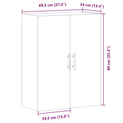 Wall Mounted Cabinet Artisan Oak 69.5x34x90 cm