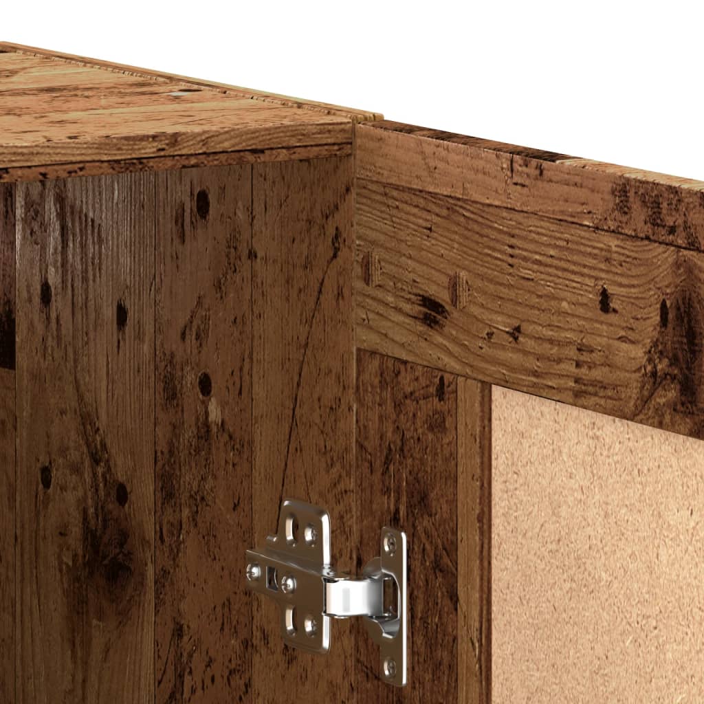 Wall Mounted Cabinet Old Wood 69.5x34x90 cm Engineered Wood