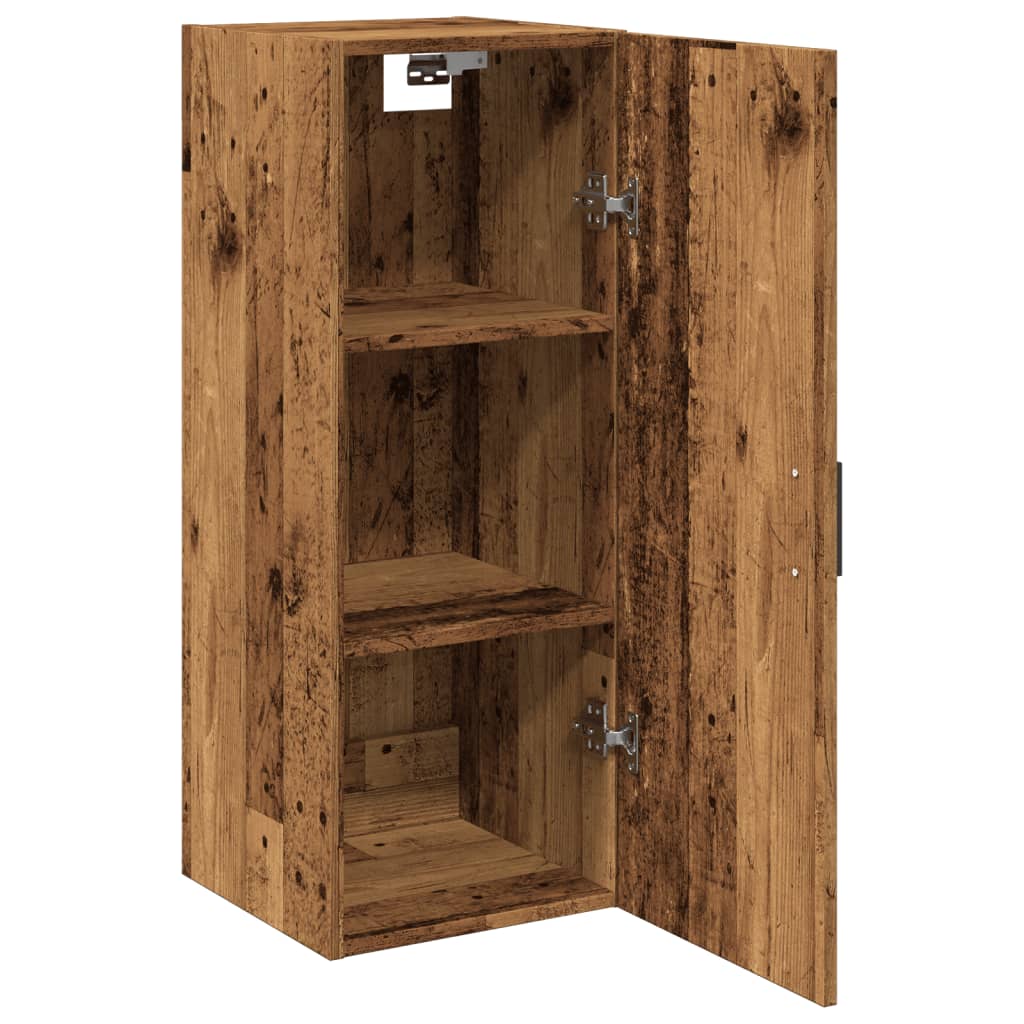 Wall Mounted Cabinet Old Wood 34.5x34x90 cm Engineered Wood