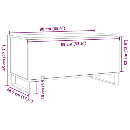 Coffee Table Old Wood 90x44.5x45 cm Engineered Wood