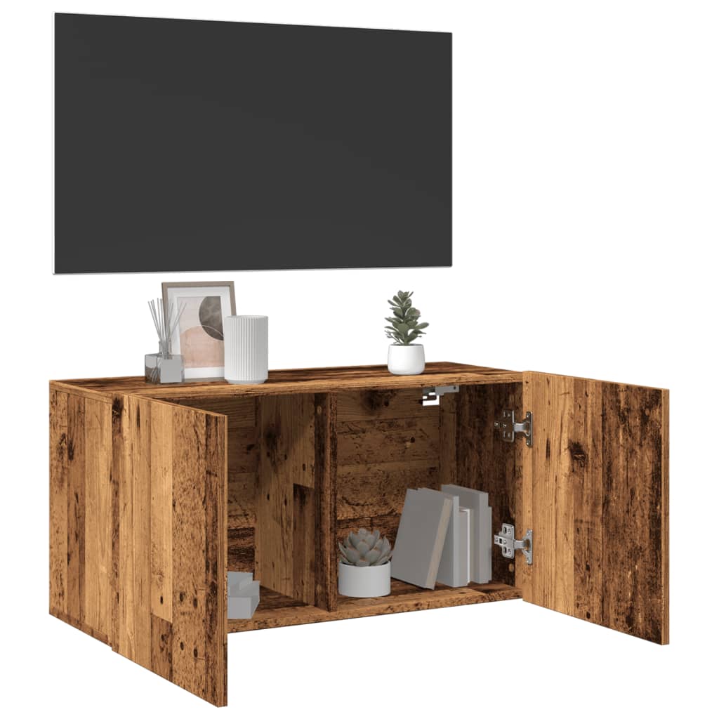 TV Cabinet Wall-mounted Old Wood 80x30x41 cm