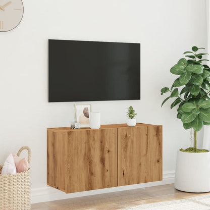 TV Cabinet Wall-mounted Artisian Oak 80x30x41 cm