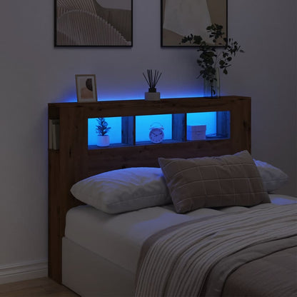 LED Headboard Artisan Oak 140x18.5x103.5 cm Engineered Wood