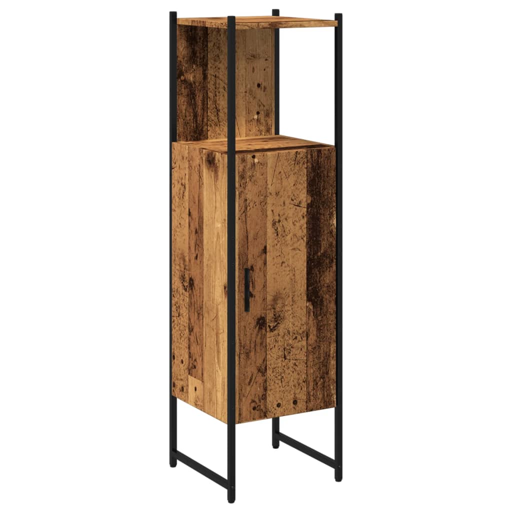 Bathroom Cabinet Old Wood 33x33x120.5 cm Engineered Wood