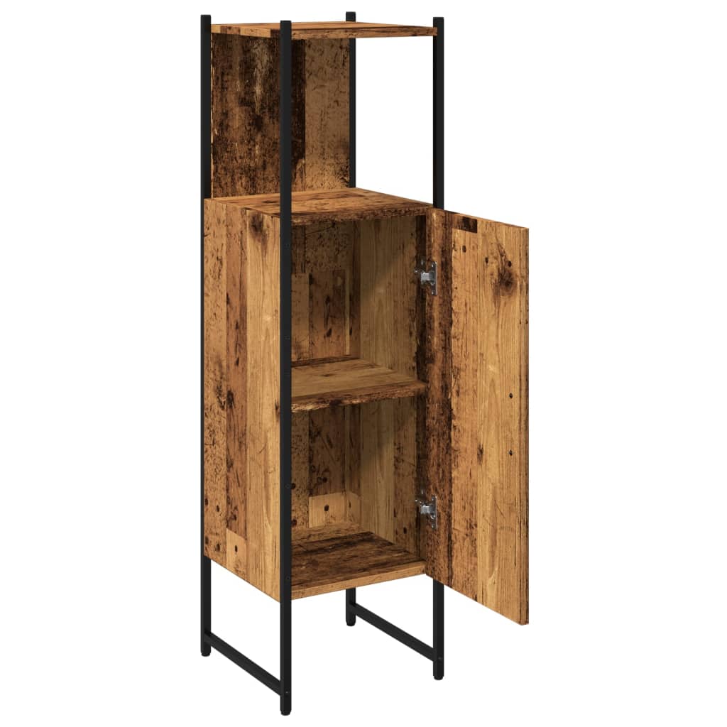 Bathroom Cabinet Old Wood 33x33x120.5 cm Engineered Wood