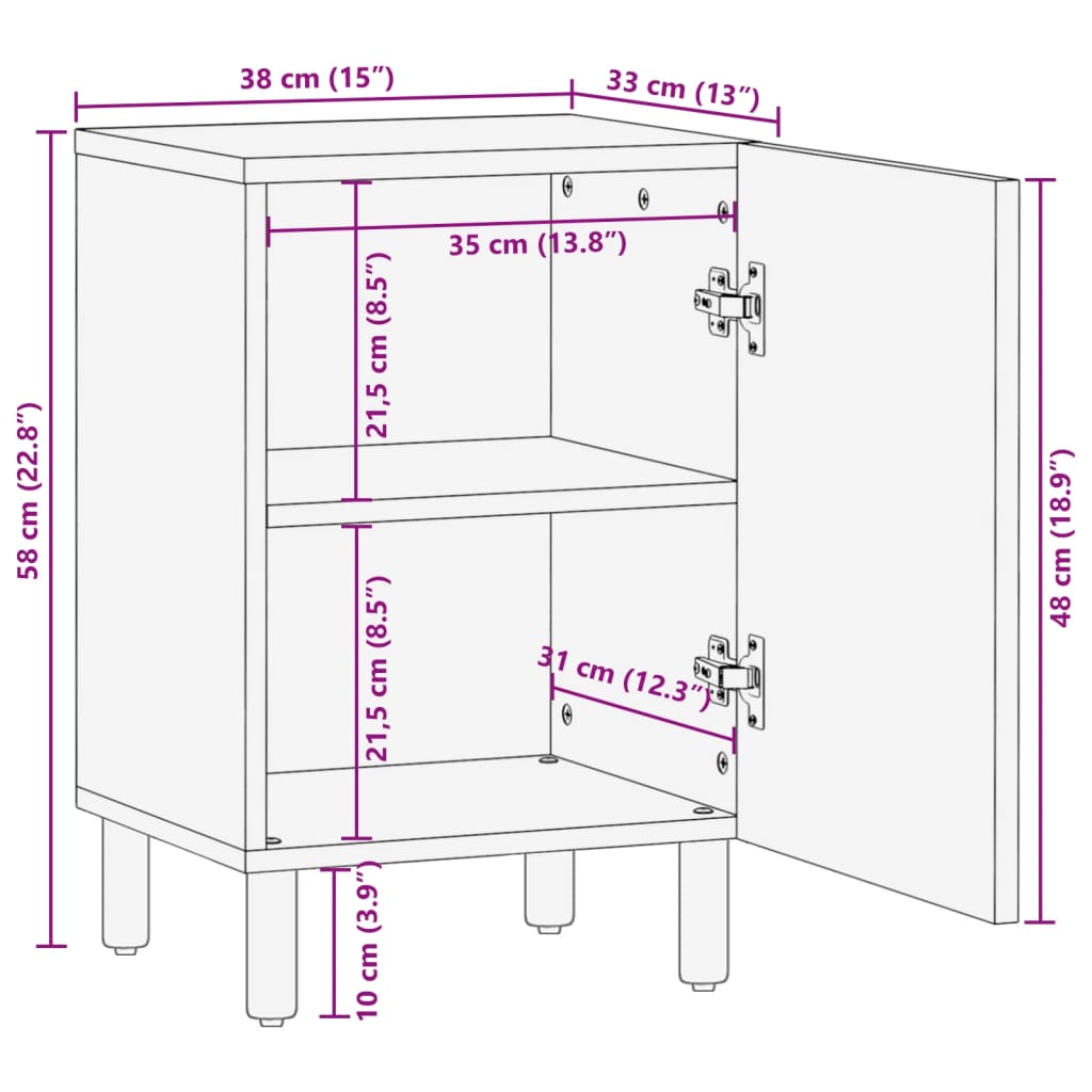 Bathroom Cabinet Black 38x33x58 cm Engineered Wood