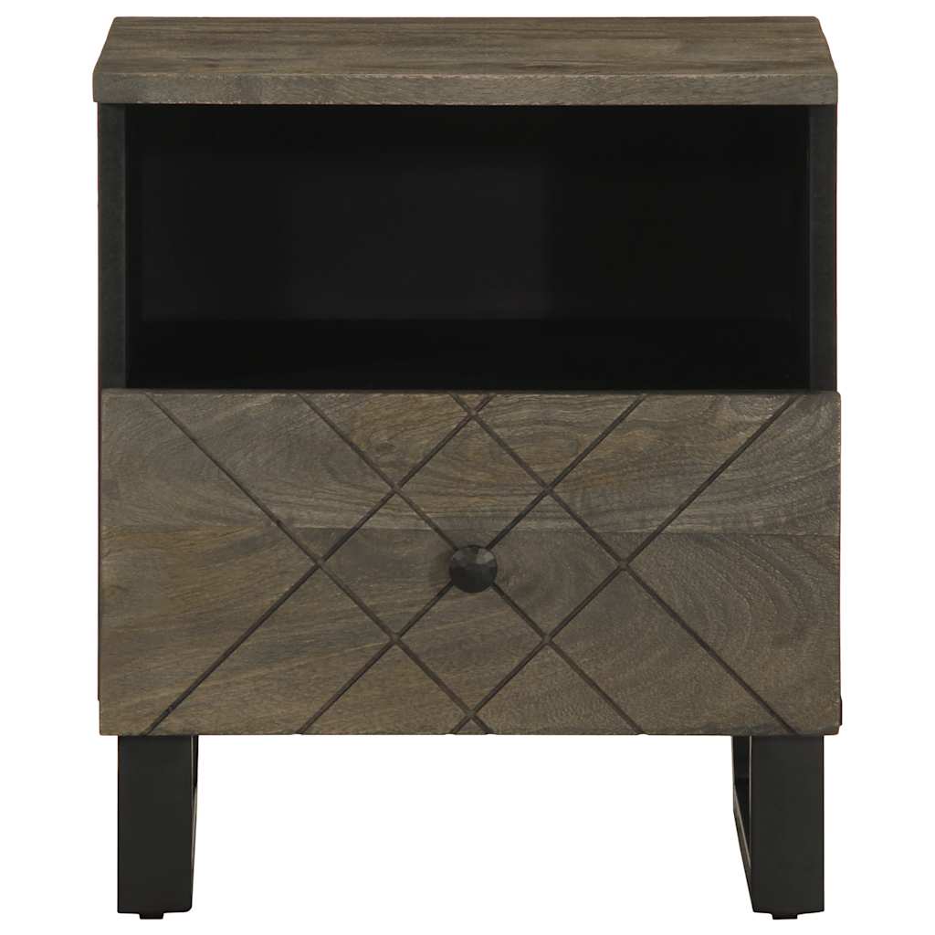 Bedside Cabinets 2 pcs Black 40x33x46 cm Solid Wood Mango