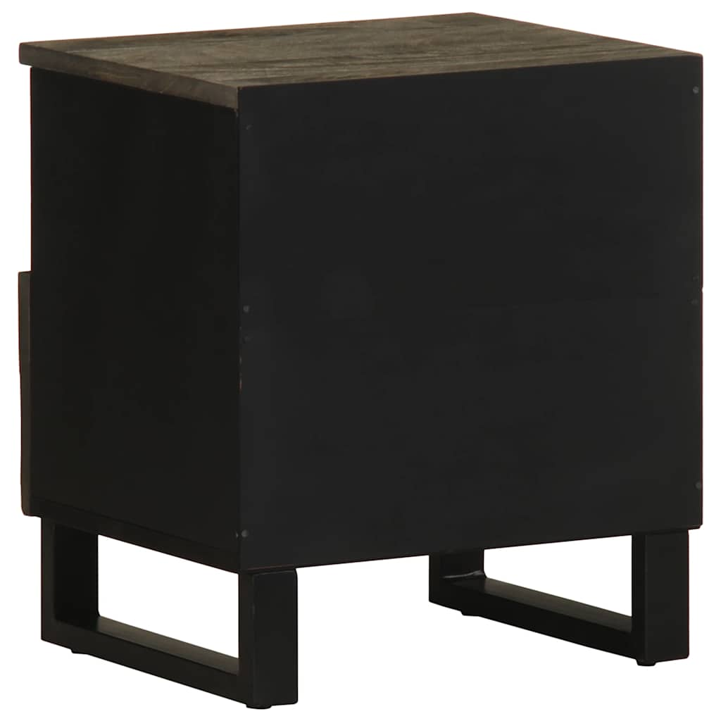 Bedside Cabinets 2 pcs Black 40x33x46 cm Solid Wood Mango