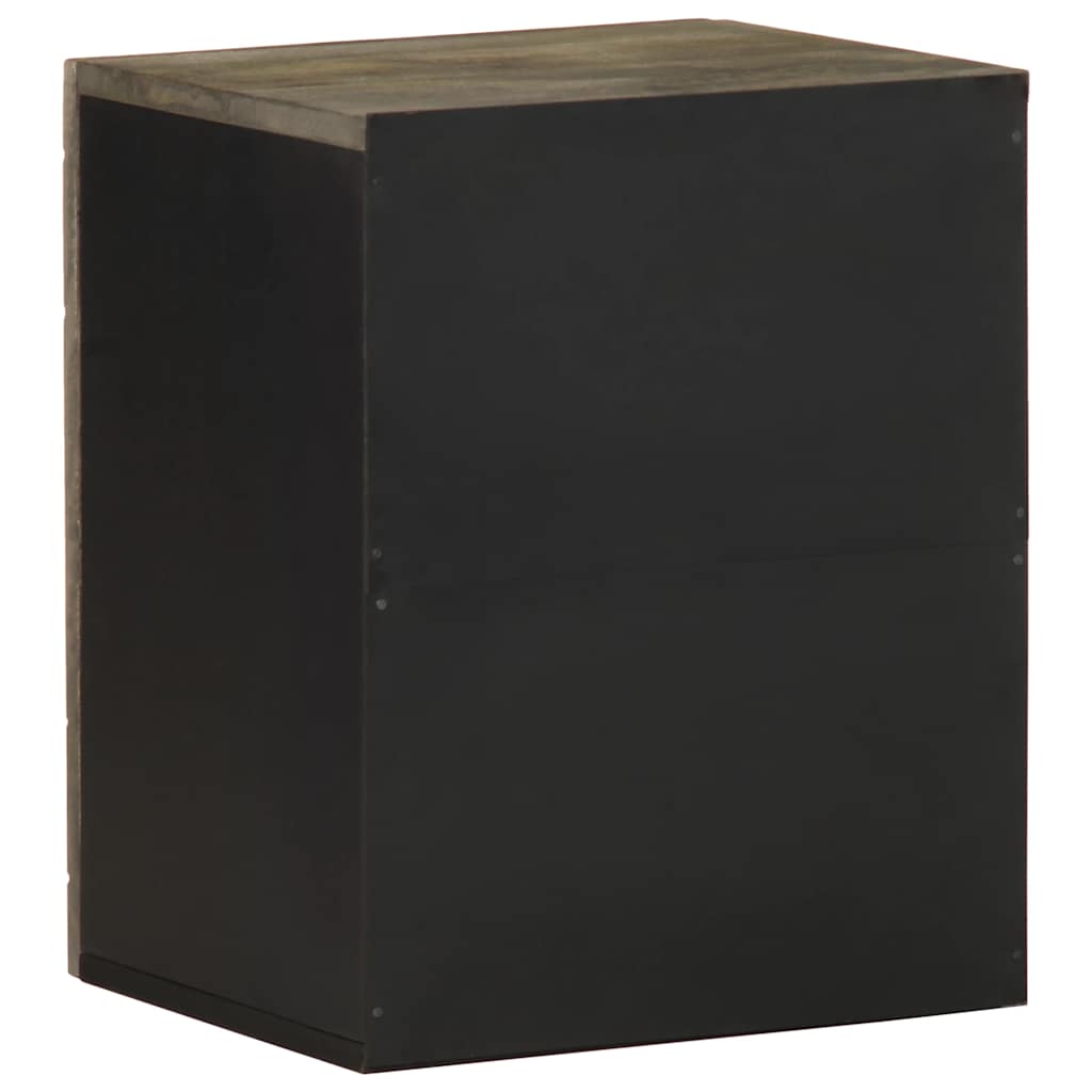 Wall-mounted Bathroom Cabinet Black 38x33x48 cm Solid Wood Mango