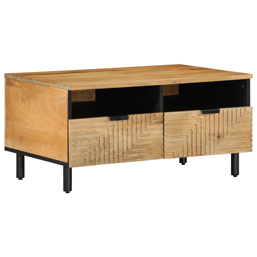 Coffee Table Brown 80x54x40 cm Solid Wood Mango