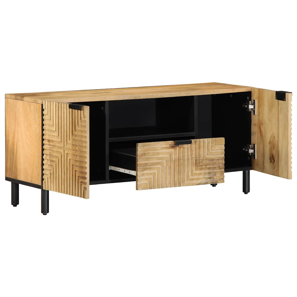 TV Cabinet Brown 105x33x46 cm Solid Wood Mango