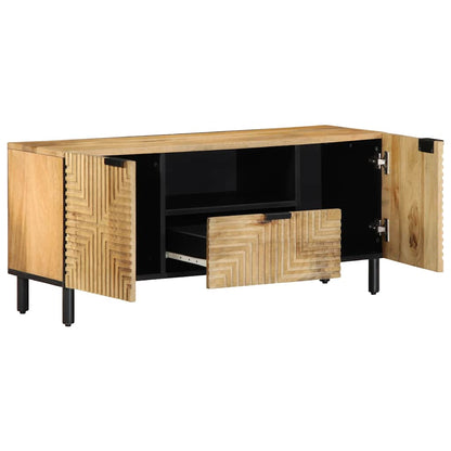 TV Cabinet Brown 105x33x46 cm Solid Wood Mango