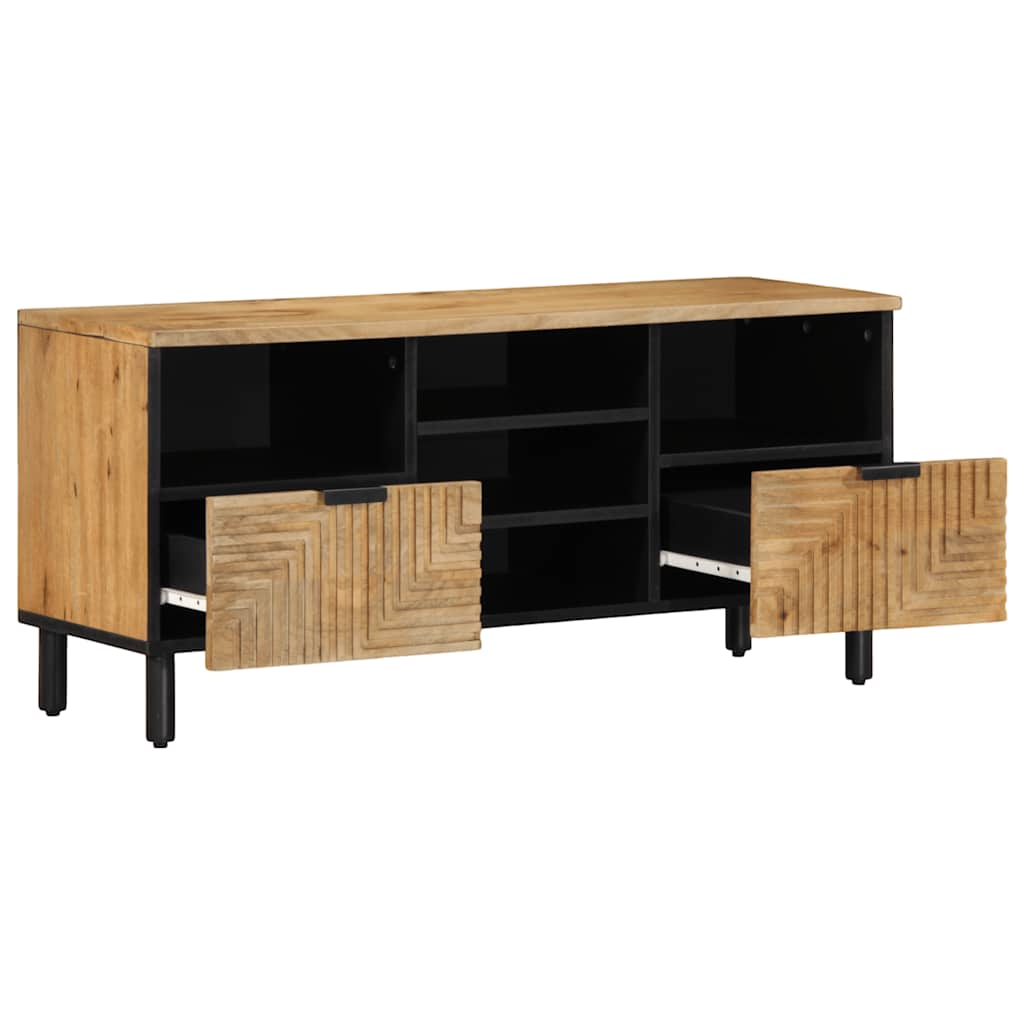 TV Cabinet Brown 100x33x46 cm Solid Wood Mango