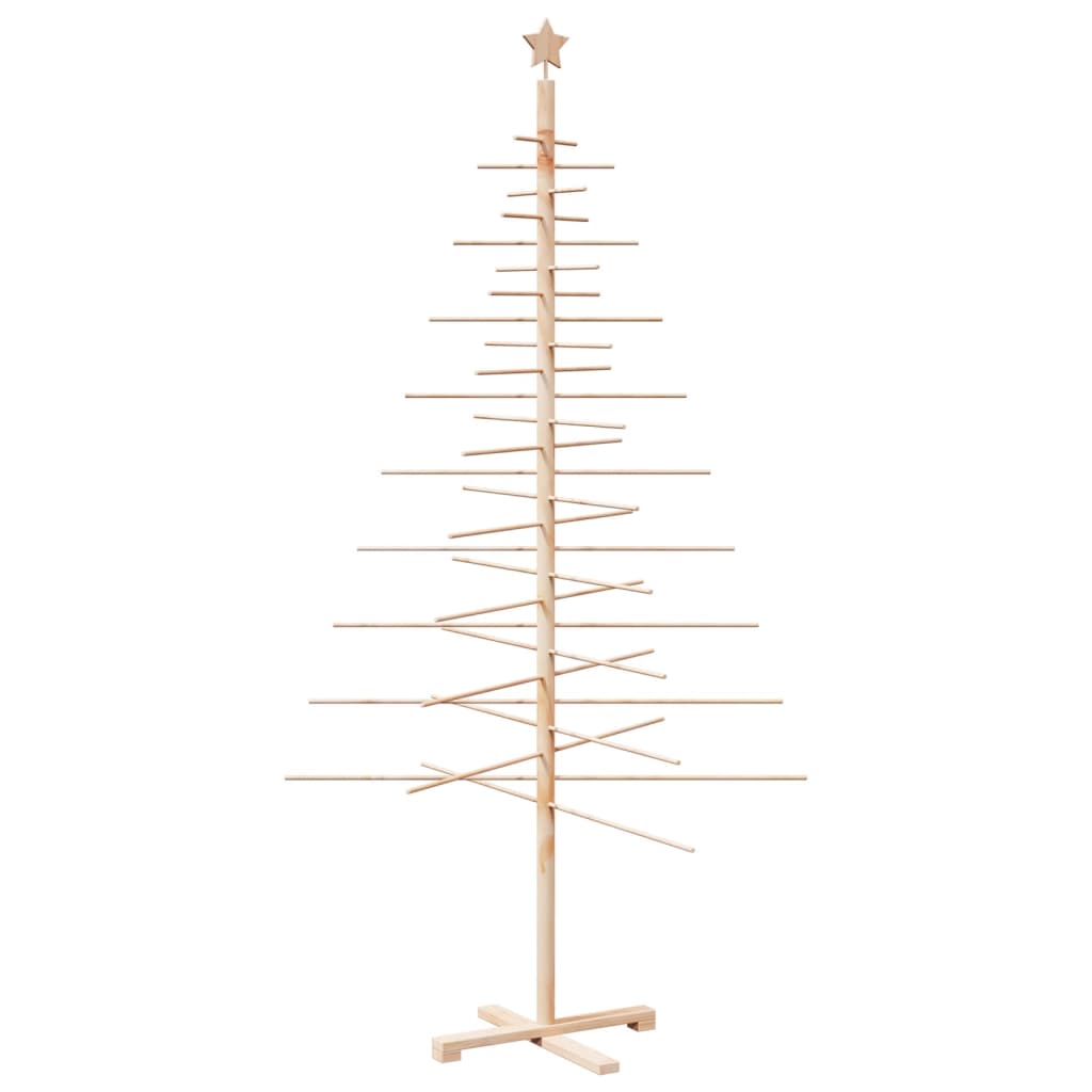 Wooden Christmas Tree for Decoration 210 cm Solid Wood Pine