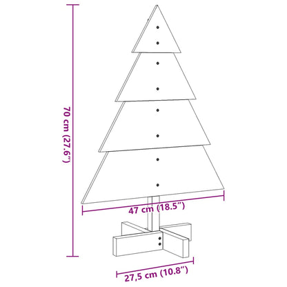 Wooden Christmas Tree for Decoration 70 cm Solid Wood