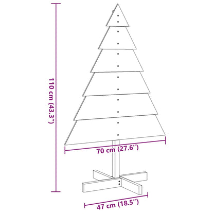 Wooden Christmas Tree for Decoration 110 cm Solid Wood